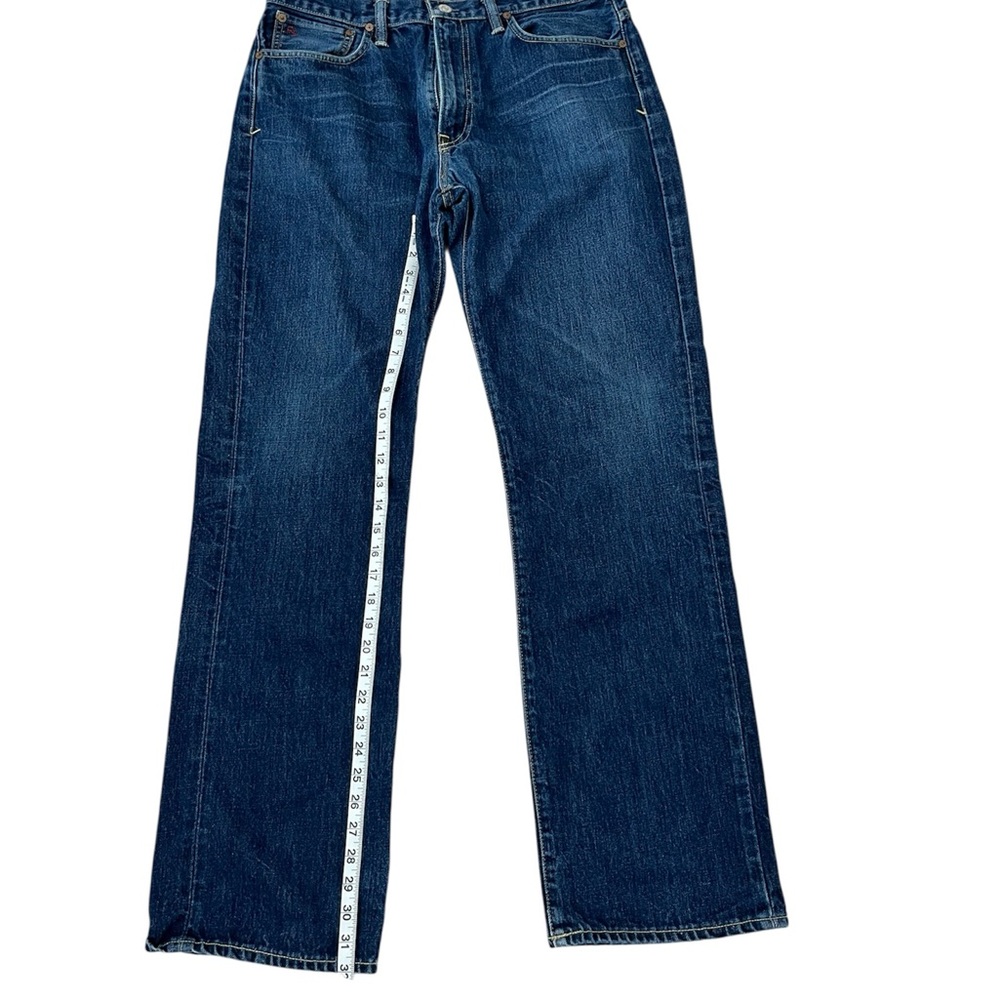 Polo Ralph Lauren Men's Dark Blue Denim Jeans Classic Slim Straight Fit 34 x 34 - Picture 4 of 6